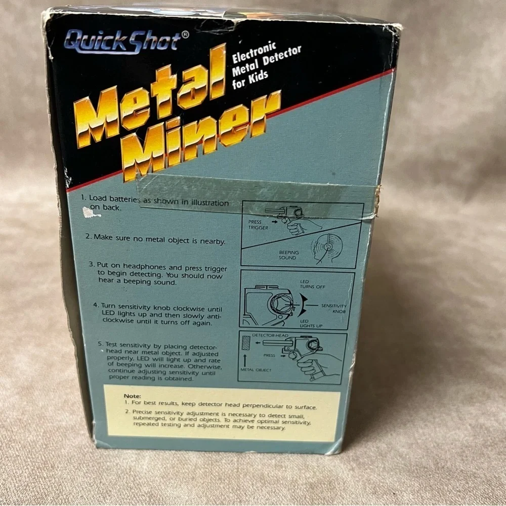 Quick Shot Metal Miner. Vintage. 1987 in Original box. Tested & Working see pics